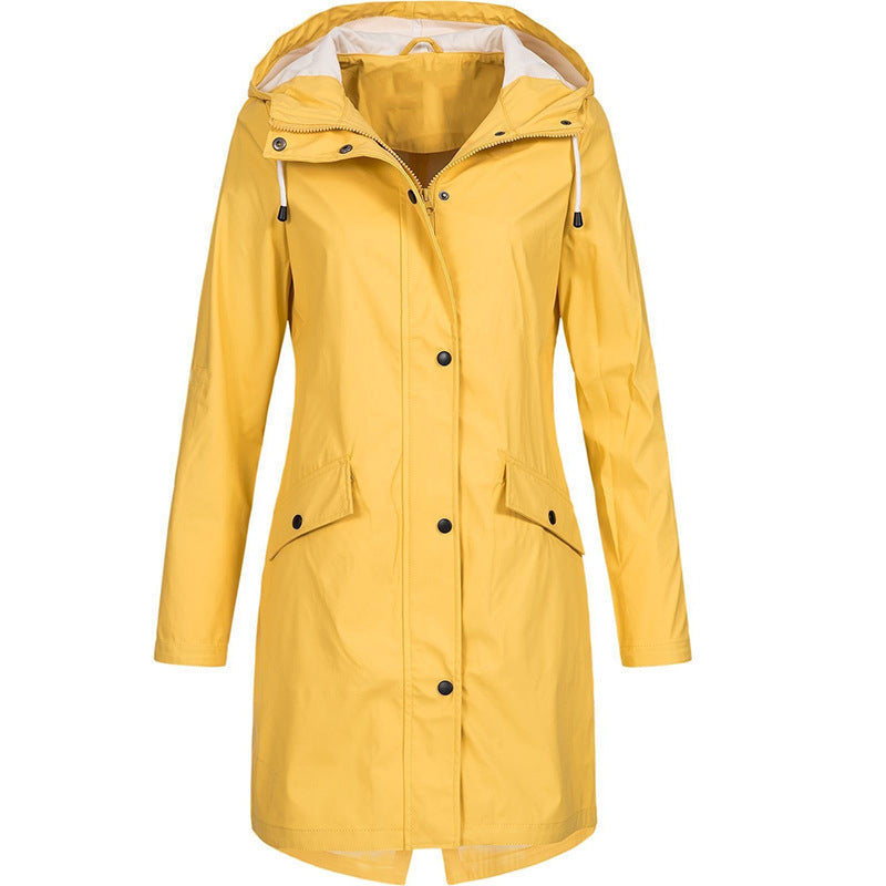 Dahlia | Women's Long Hooded Waterproof Raincoat
