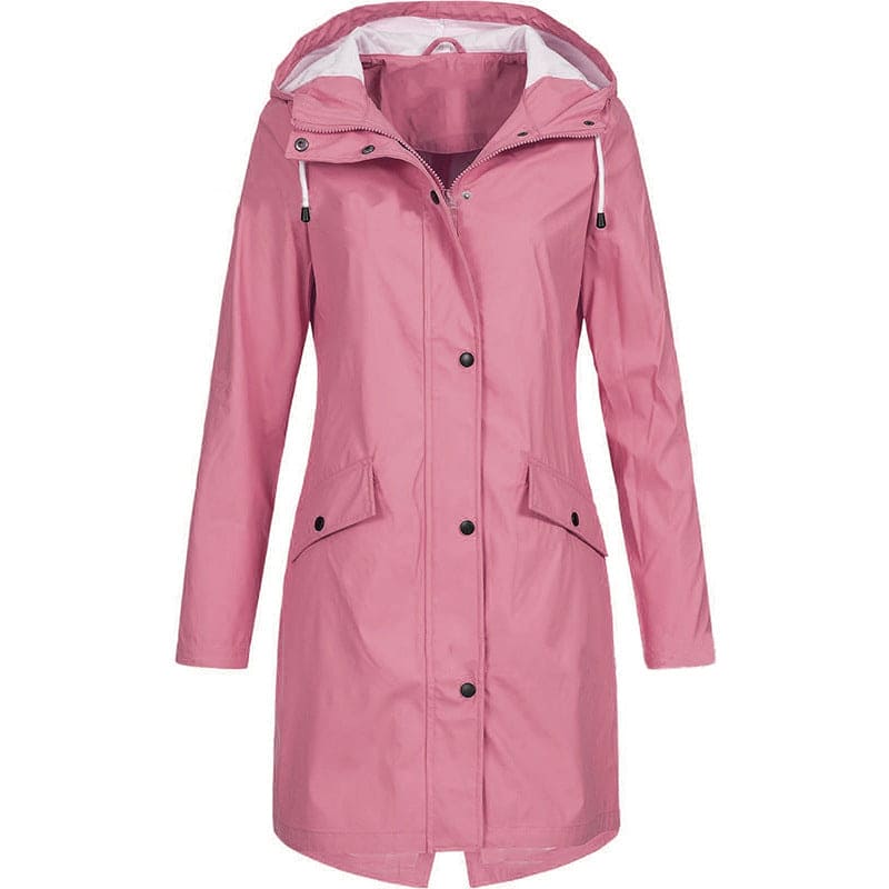 Dahlia | Women's Long Hooded Waterproof Raincoat