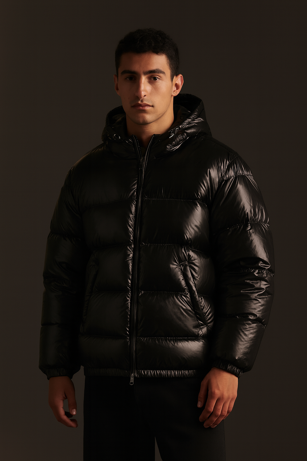 Dalton | Men's Glossy Hooded Down Puffer Jacket