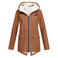 Daphne | Women's Fleece Lined Hooded Rain Jacket