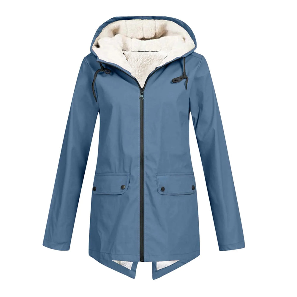 Daphne | Women's Fleece Lined Hooded Rain Jacket