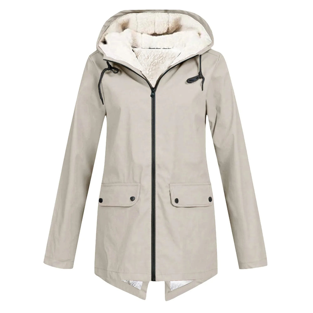 Daphne | Women's Fleece Lined Hooded Rain Jacket