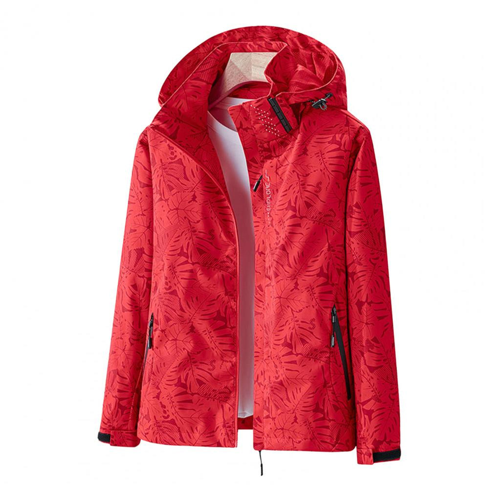Delia | Women's Leaf Print Windbreaker Rain Jacket