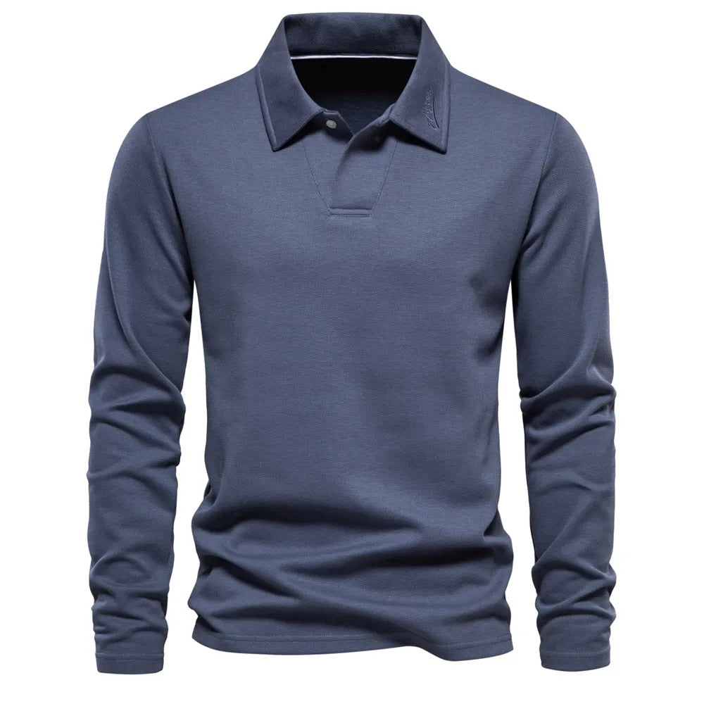 Eamon | Men's Long Sleeve Polo Collar Jumper