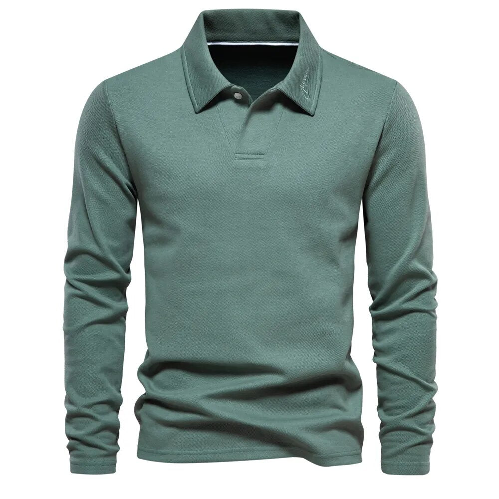 Eamon | Men's Long Sleeve Polo Collar Jumper