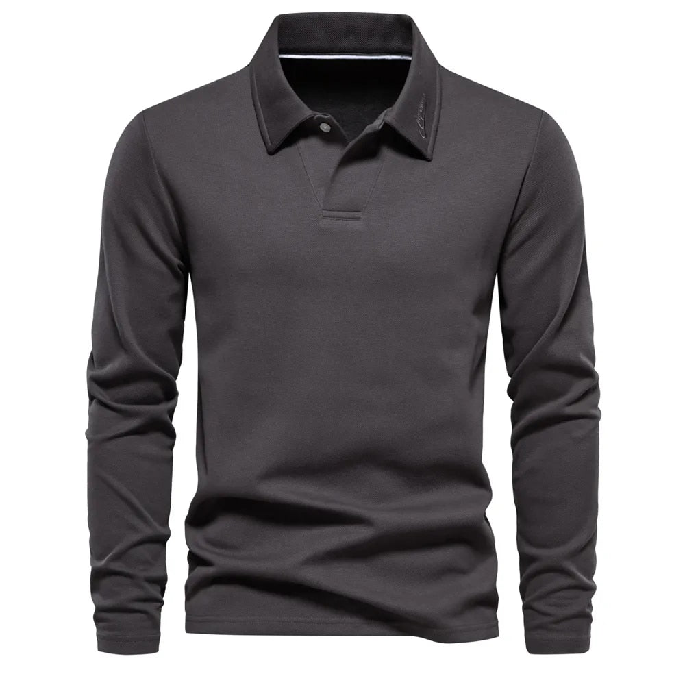 Eamon | Men's Long Sleeve Polo Collar Jumper
