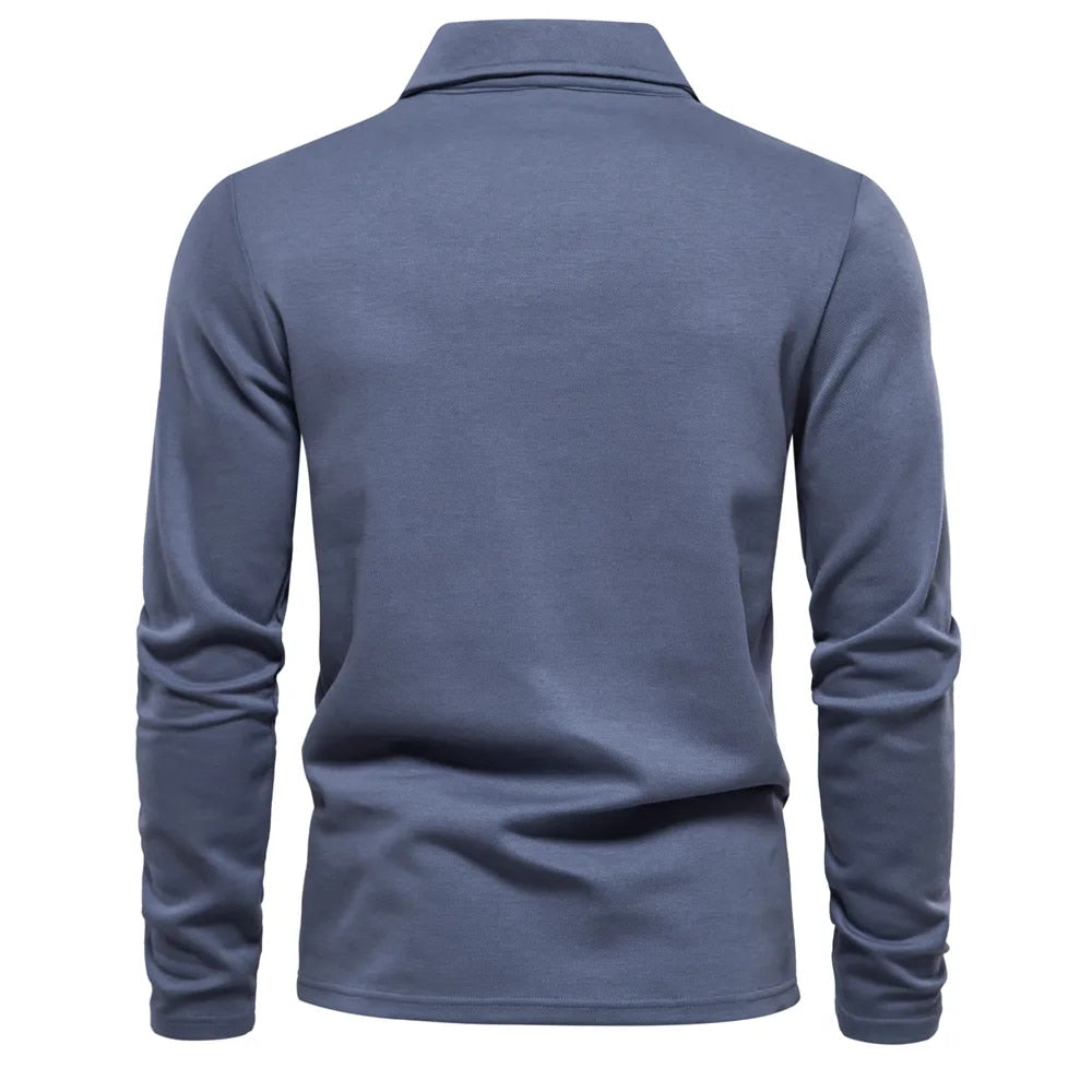 Eamon | Men's Long Sleeve Polo Collar Jumper