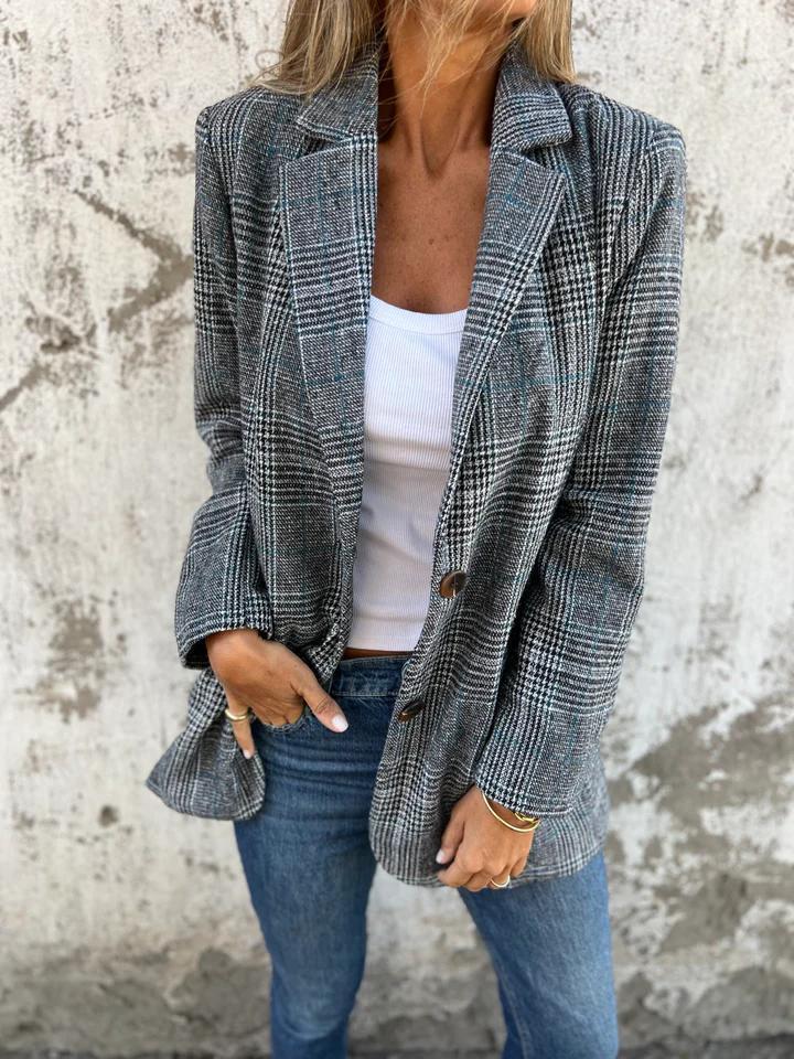 Elodie | Women's Check Tailored Blazer