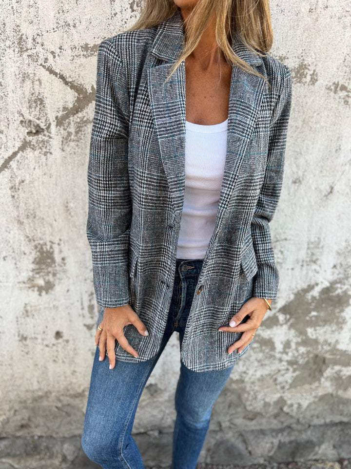 Elodie | Women's Check Tailored Blazer
