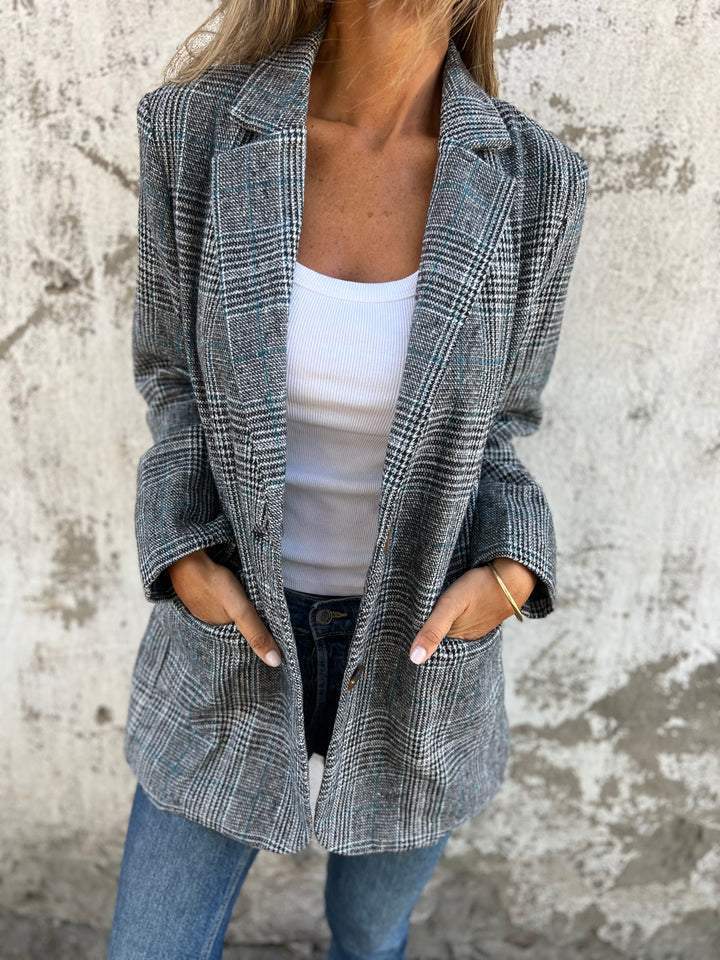 Elodie | Women's Check Tailored Blazer