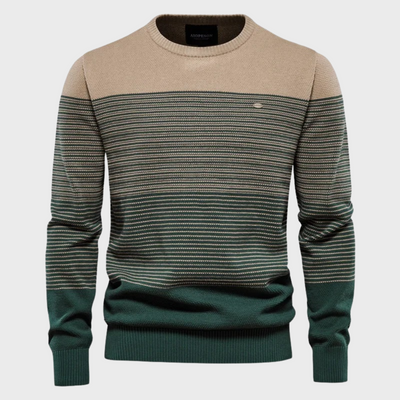 Emmett | Men's Striped Crew Neck Jumper