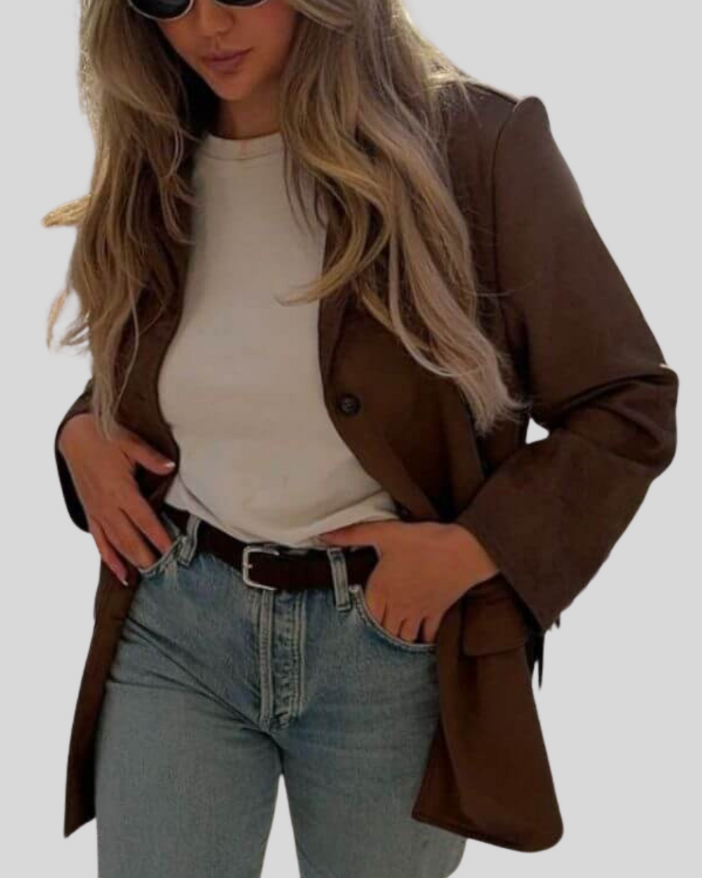 Estelle | Women's Faux Suede Oversized Blazer
