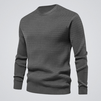 Ezra | Men's Waffle Knit Crew Neck Jumper