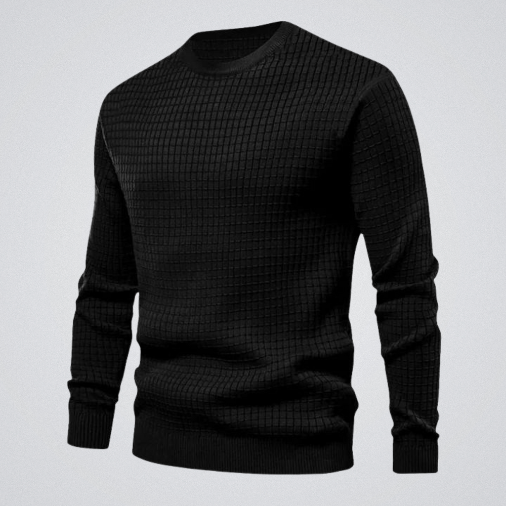 Ezra | Men's Waffle Knit Crew Neck Jumper