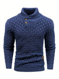 Fabien | Men's Basket Weave Button Collar Jumper