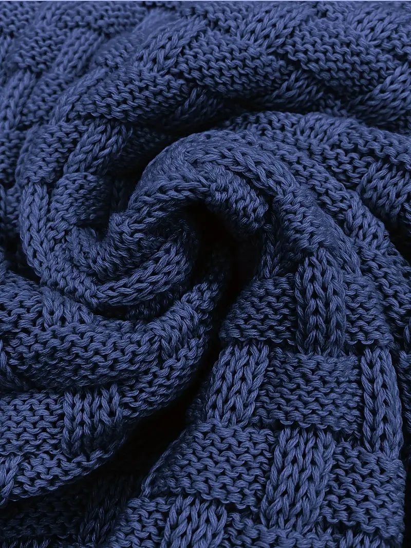 Fabien | Men's Basket Weave Button Collar Jumper