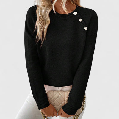 Faye | Women's Button Shoulder Knit Jumper