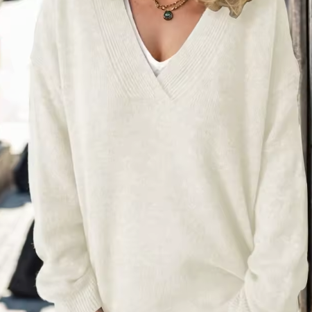 Felicity | Women's Oversized V Neck Knit Jumper