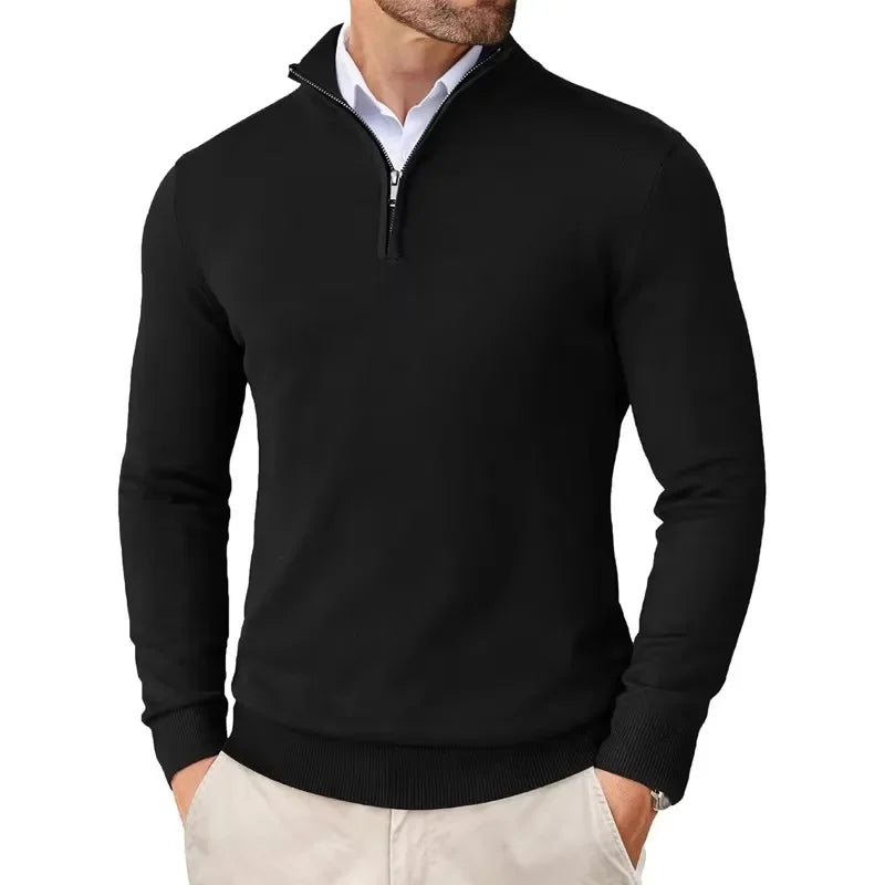 Fletcher | Men's Cotton Blend Half Zip Jumper