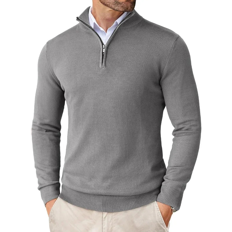 Fletcher | Men's Cotton Blend Half Zip Jumper