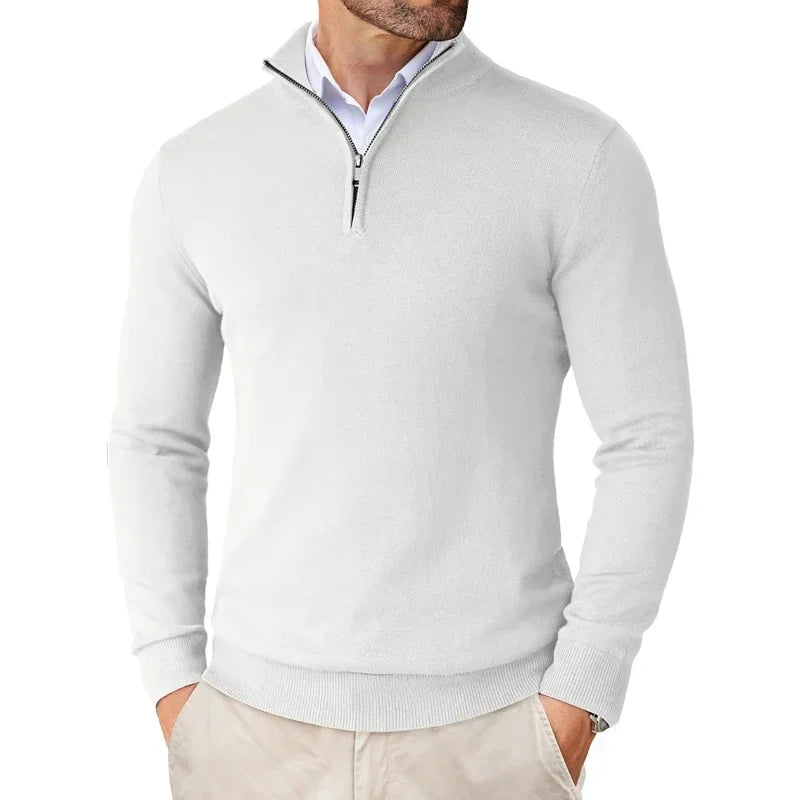 Fletcher | Men's Cotton Blend Half Zip Jumper