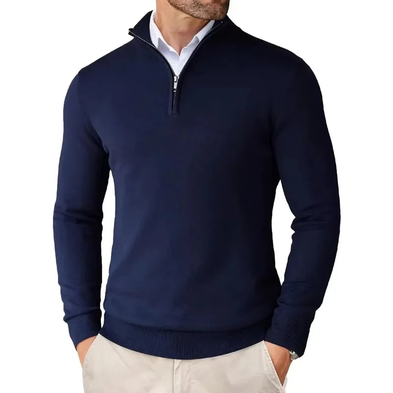Fletcher | Men's Cotton Blend Half Zip Jumper