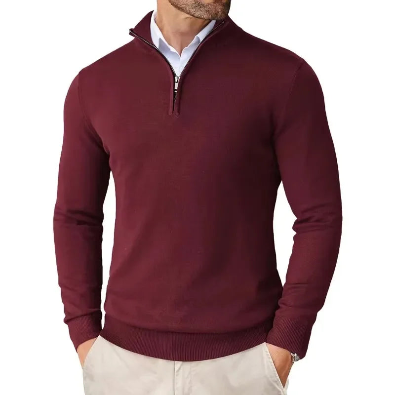 Fletcher | Men's Cotton Blend Half Zip Jumper