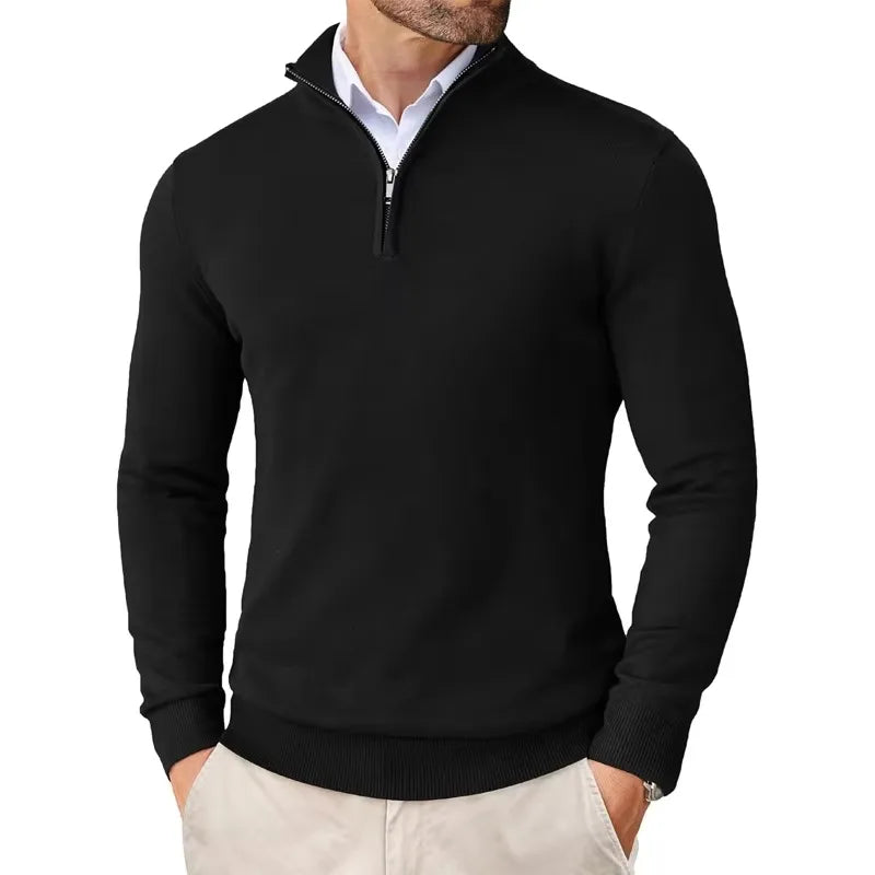 Fletcher | Men's Cotton Blend Half Zip Jumper