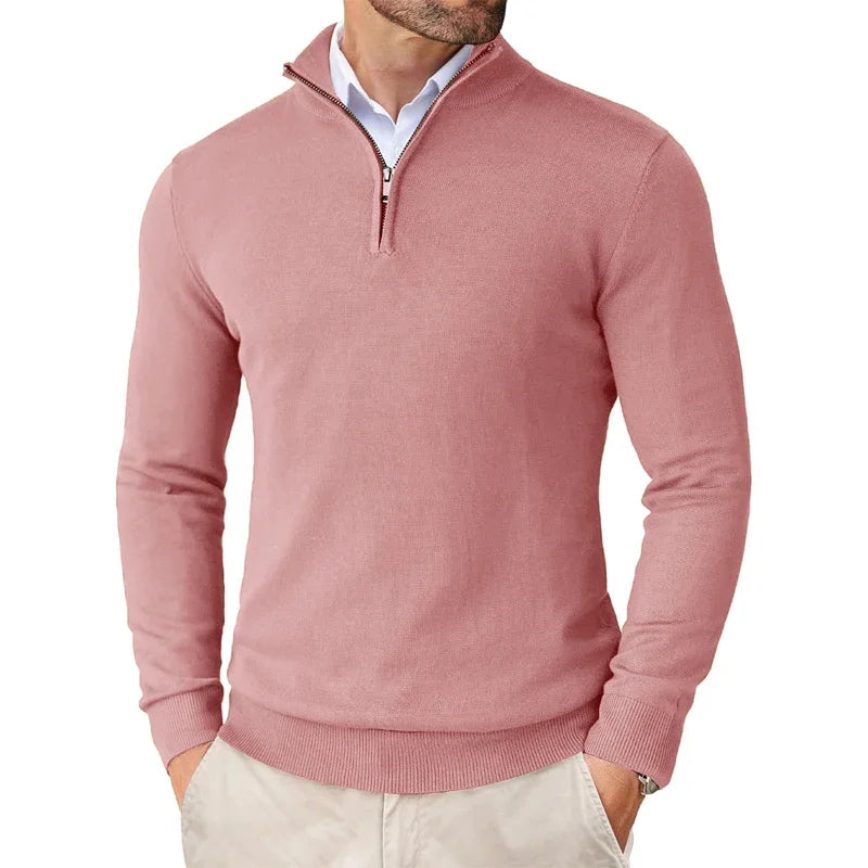 Fletcher | Men's Cotton Blend Half Zip Jumper