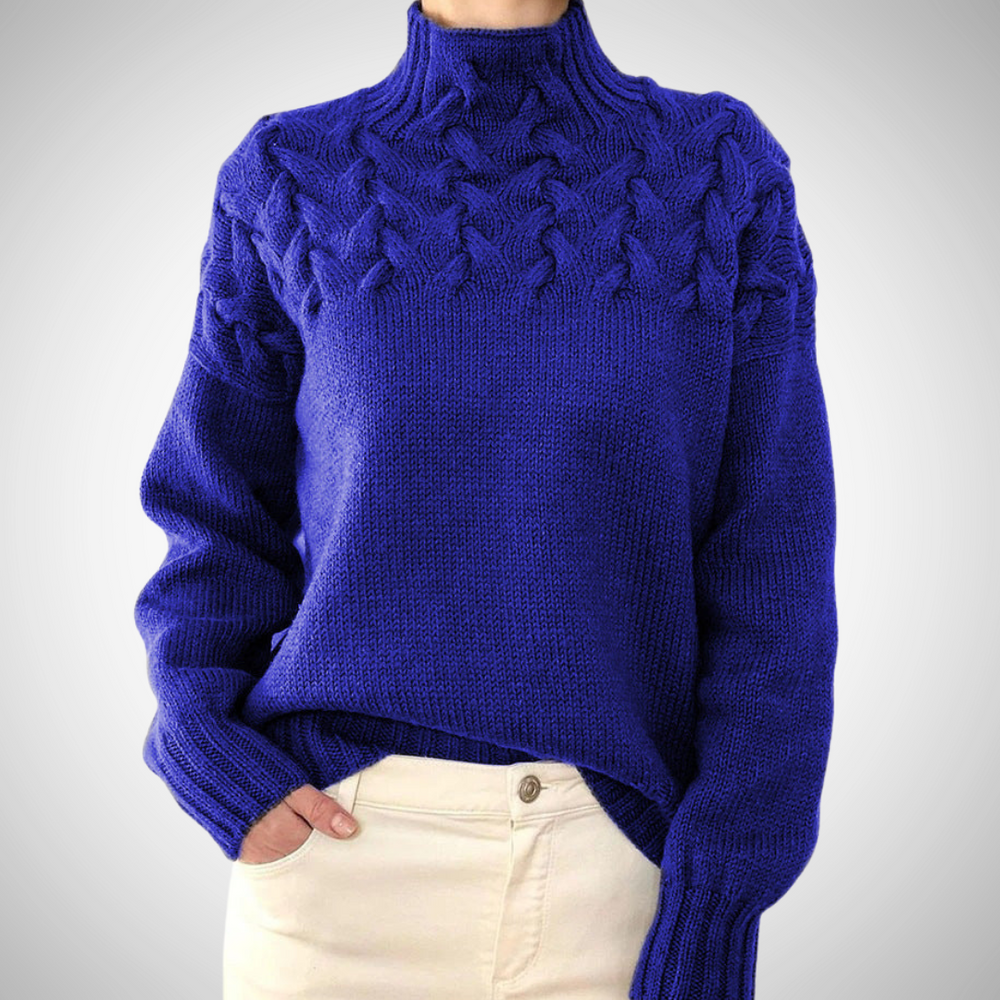 Florence | Women's Cable Knit Roll Neck Jumper