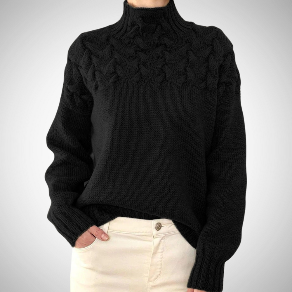 Florence | Women's Cable Knit Roll Neck Jumper