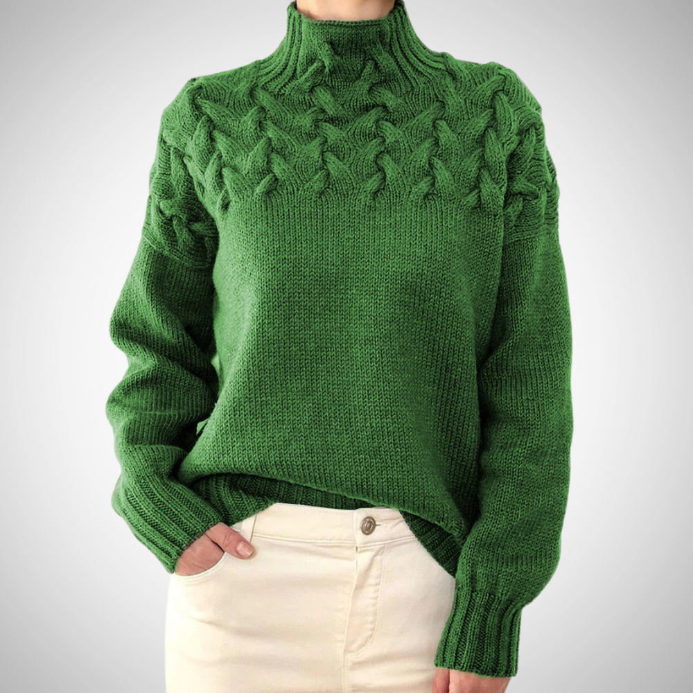 Florence | Women's Cable Knit Roll Neck Jumper