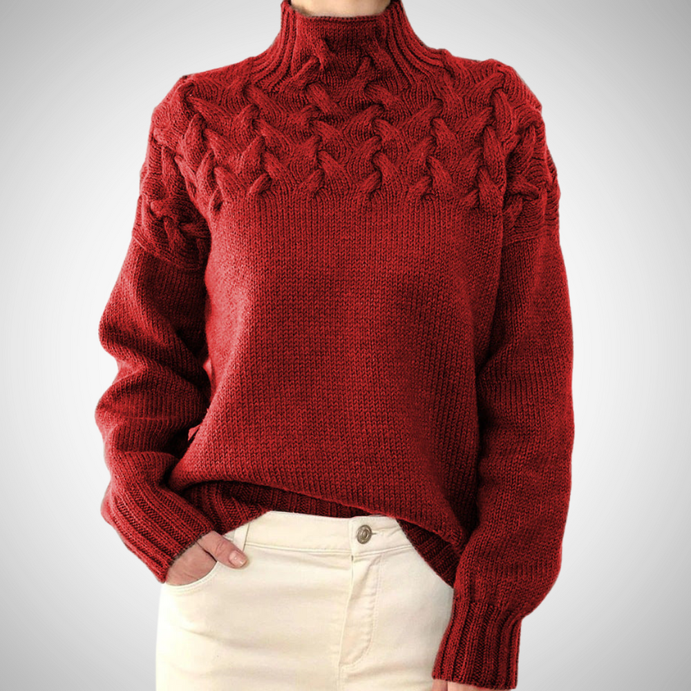 Florence | Women's Cable Knit Roll Neck Jumper