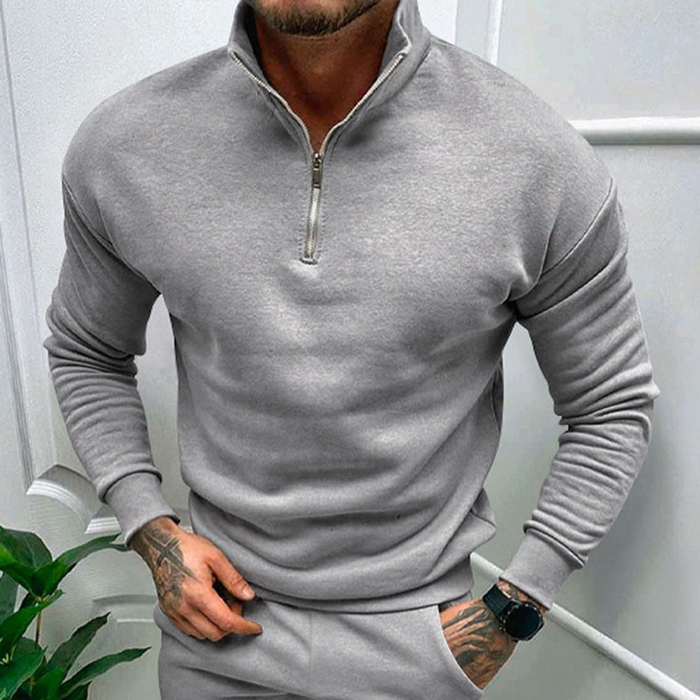 Godfrey | Men's Stand Collar Half Zip Jumper