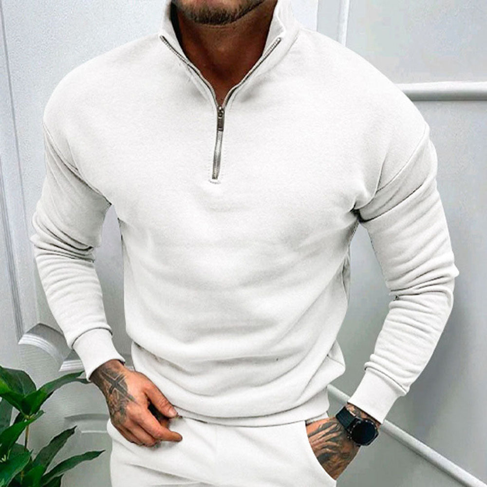 Godfrey | Men's Stand Collar Half Zip Jumper
