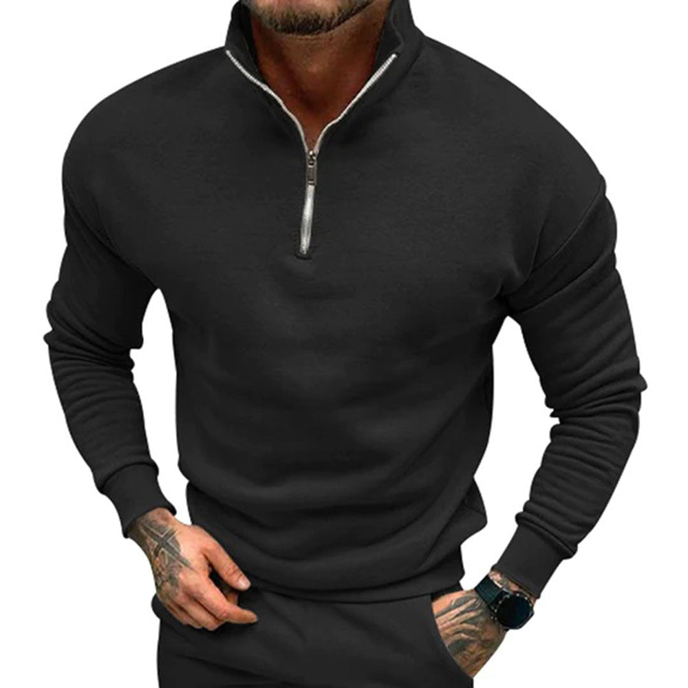 Godfrey | Men's Stand Collar Half Zip Jumper