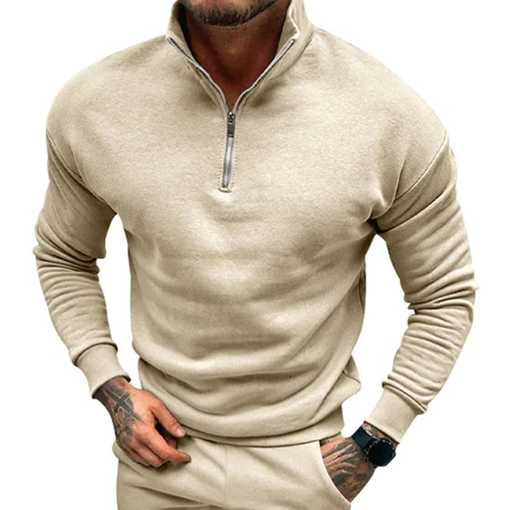 Godfrey | Men's Stand Collar Half Zip Jumper