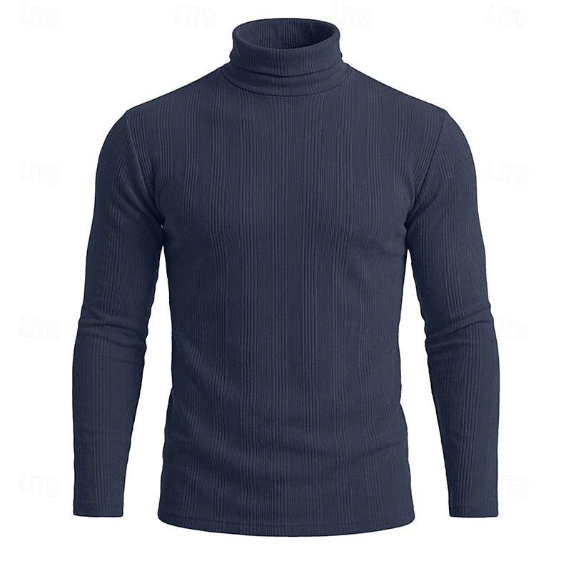 Gustav | Men's Slim Fit Textured Polo Neck Jumper