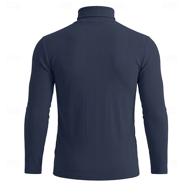 Gustav | Men's Slim Fit Textured Polo Neck Jumper