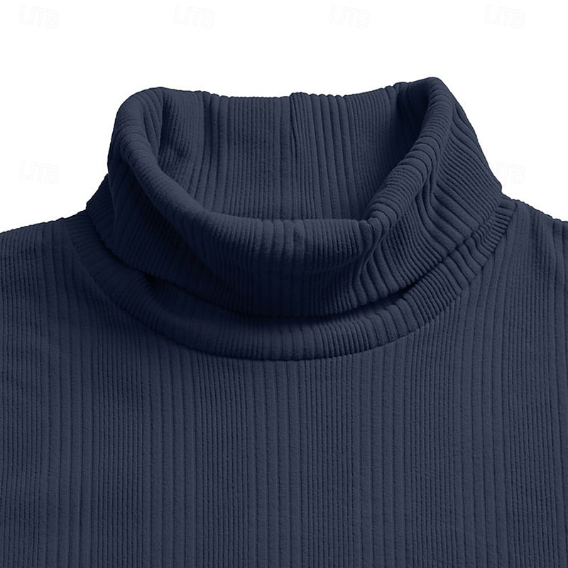 Gustav | Men's Slim Fit Textured Polo Neck Jumper