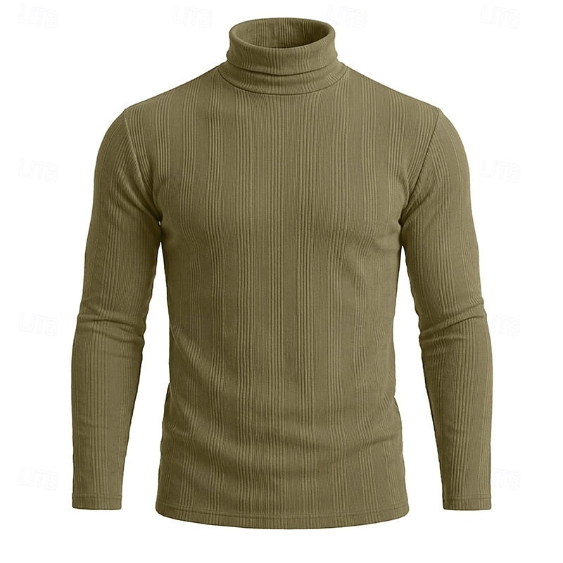 Gustav | Men's Slim Fit Textured Polo Neck Jumper