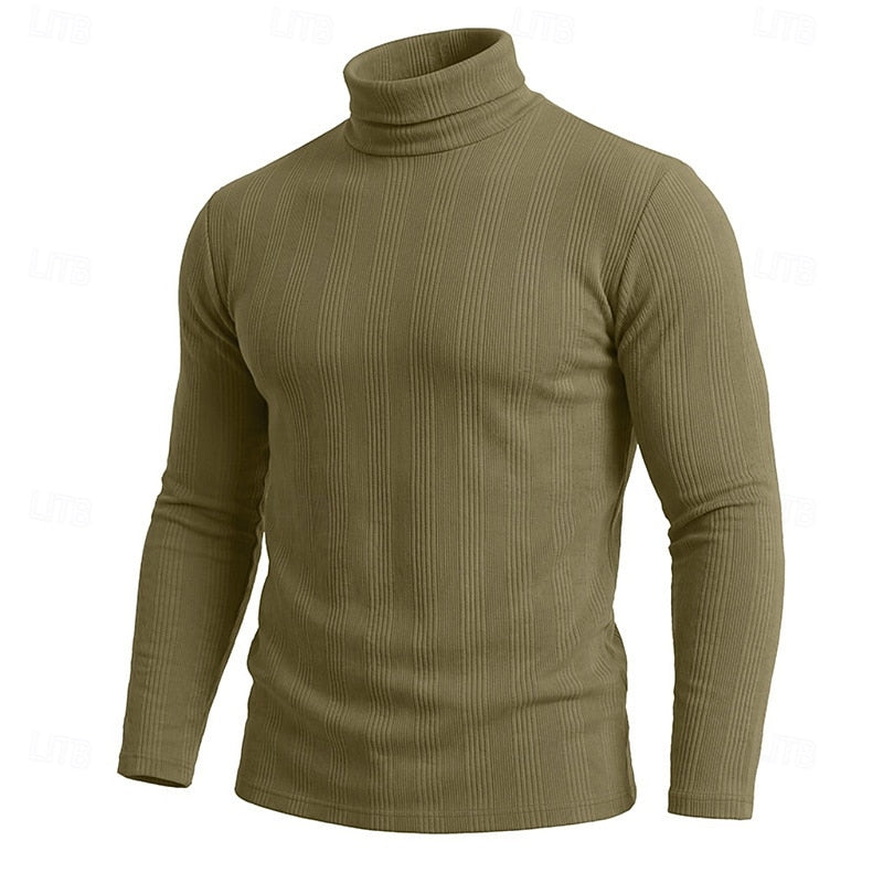 Gustav | Men's Slim Fit Textured Polo Neck Jumper