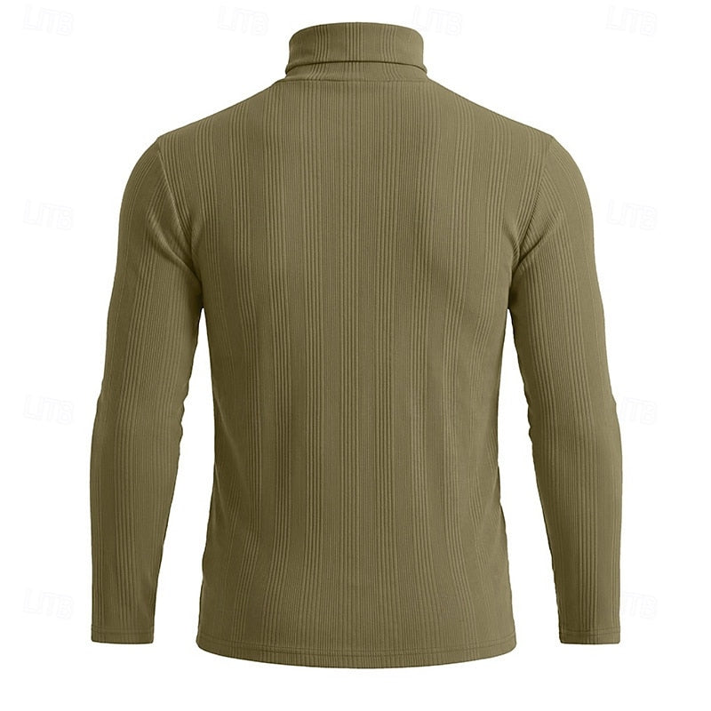 Gustav | Men's Slim Fit Textured Polo Neck Jumper