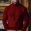 Hadrian | Men's Ribbed Knit Polo Neck Jumper