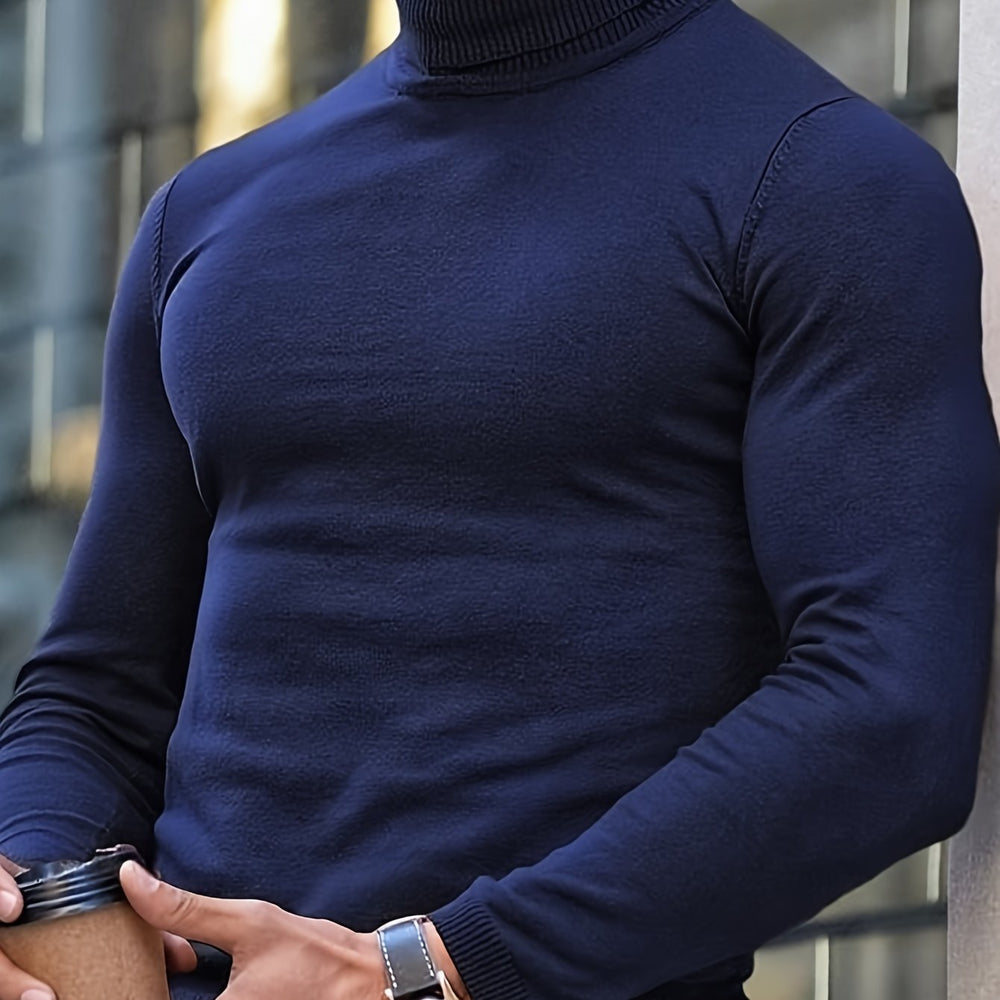 Hamish | Men's Fine Knit Roll Neck Jumper