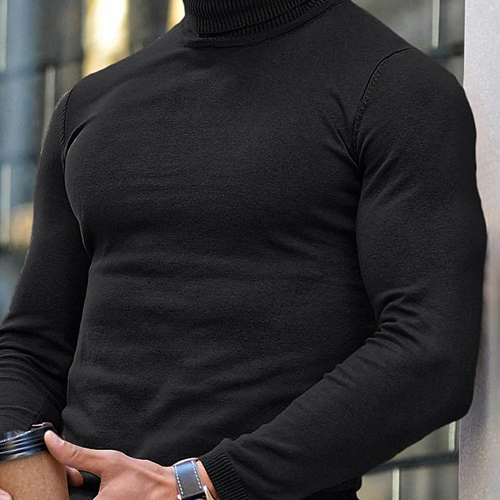 Hamish | Men's Fine Knit Roll Neck Jumper