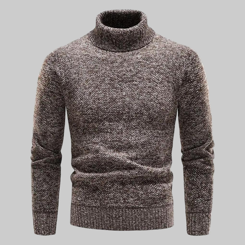 Harlan | Men's Marl Knit Polo Neck Jumper