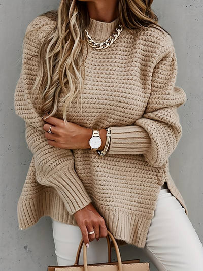 Harriet | Women's Chunky Knit Mock Neck Jumper