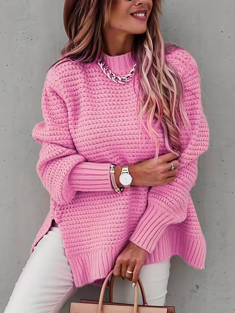 Harriet | Women's Chunky Knit Mock Neck Jumper