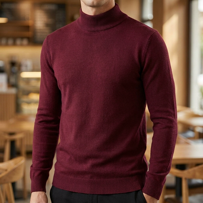 Harvey | Men's Fine Knit Mock Neck Jumper